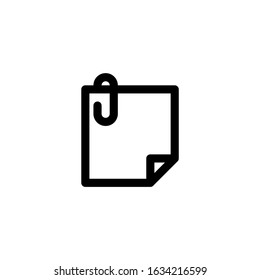 Sticky Notes Icon. Business Icon Set Vector Logo Symbol.
