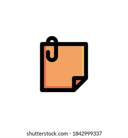 Sticky Notes Icon. Business Icon Set Vector Logo Symbol.
