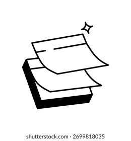 Sticky Notes icono de Ilustración vectorial limpia y moderna