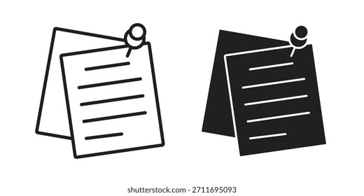 Sticky notes icon concept outline symbol design. Simple element illustration.