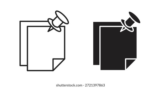 Sticky notes icon concept set. Simple icon collection