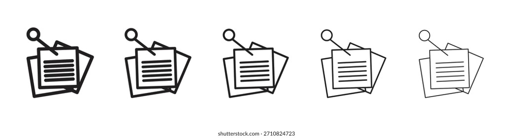 Sticky notes icon design, logo, app, UI. Vector illustration, EPS