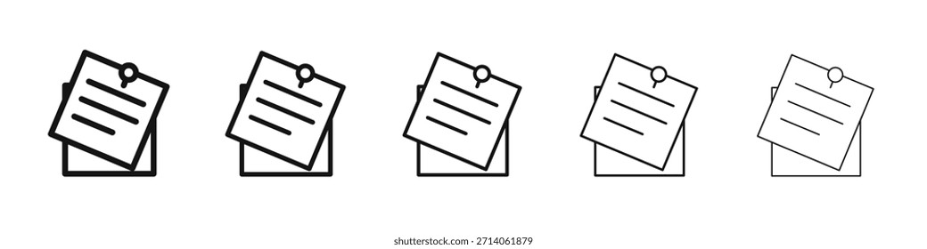 Ícone de notas pegajosas design, logo, app, UI. Ilustração vetorial, EPS