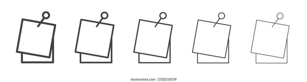 Diseño de iconos de notas adhesivas, logotipo, App, interfaz de usuario. Ilustración vectorial, EPS