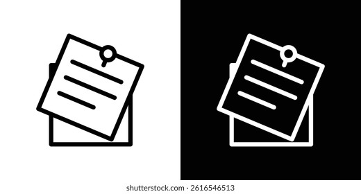 Sticky notes icon icons and symbol set. trendy illustration