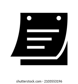 Icono de Notas pegajosas aislado en fondo blanco