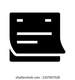 Icono de Notas pegajosas aislado en fondo blanco