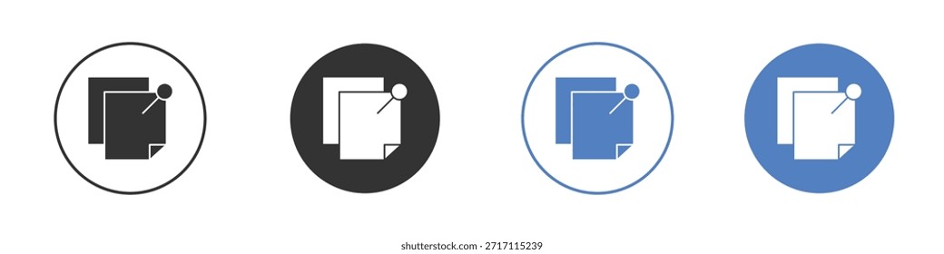 Conjunto de pictogramas de iconos de notas adhesivas. Diseños de iconos de Vector