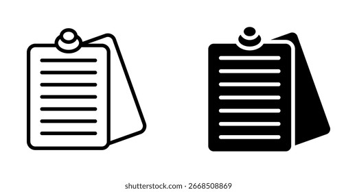 sticky notes Icon set. Symbol isolated white background. vector illustration. color editable.