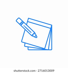 Vector de signo de icono de notas adhesivas