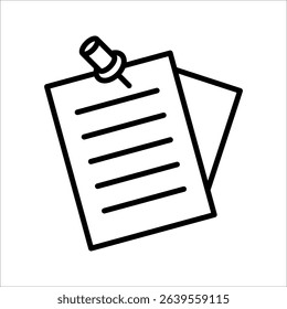 sticky notes  Icon. Symbol isolated on white background. vector illustration.