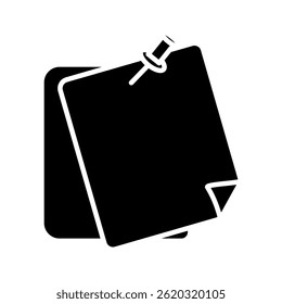 ícone notas adesivas . Linear fina notas adesivas ilustração vetorial sobre fundo branco.