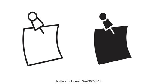 Modelo de logotipo de elemento de design de vetor de ícone de notas adesivas