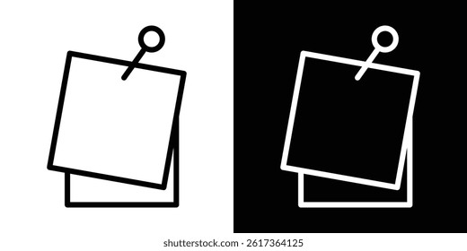 Sticky notes icon. vector illustration, pictogram isolated. editable
