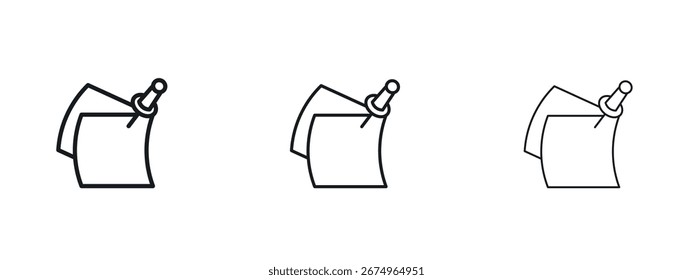 Ícone de notas adesivas eps de ilustração de vetor. Ilustrações de contorno de vetor