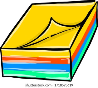 Sticky notes, illustration, vector on white background