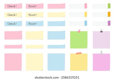 Sticky notes and memo paper illustration