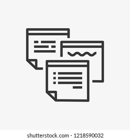 Sticky Notes Modern Simple UI Vector Icon