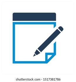 sticky notes and other icon concept