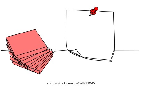 Sticky Notes: Post-its Drawn with a Single Stroke