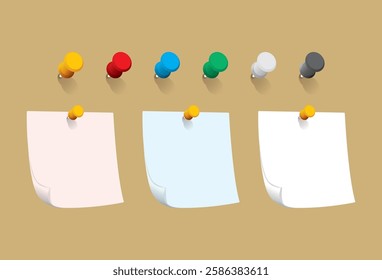 Sticky Notes and Push Pins Design