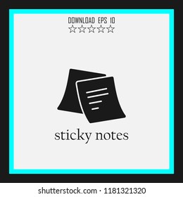 sticky notes sketch vector icon