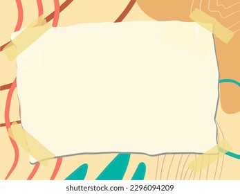 Sticky notes template with abstract background