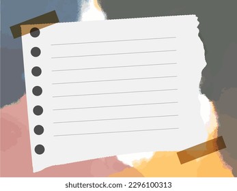 sticky notes template with background