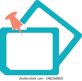 sticky notes trendy icon on white background for web graphic