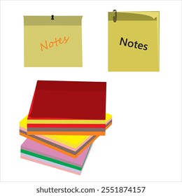 sticky notes Vector, gambar pin sticky notes, sticky notes 3x3 Multi color easy to post on sticky notes