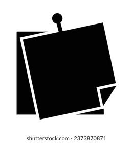 Sticky Notes Vector Glyph Icon For Personal And Commercial Use.
