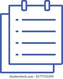 Sticky Notes vector icon. Can be used for printing, mobile and web applications.