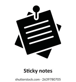 Sticky notes Vector Icon which can easily modify or edit

