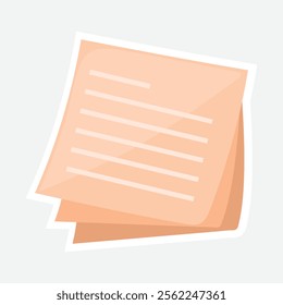 Sticky Notes Vector Illustration Sticker. Vector sticker of sticky notes. Ideal for organization, reminders, and office designs