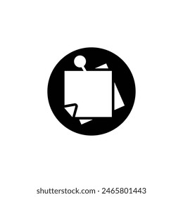 sticky notes vector type icon
