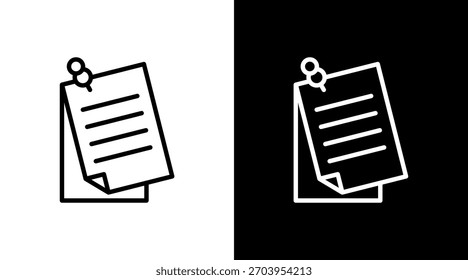 Notas adhesivas Diseño de conjunto de iconos blancos