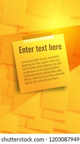 Sticky notes with yellow background