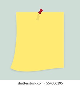 Sticky Notes -yellow sticky notes isolated on white background. Vector illustration, Eps10.