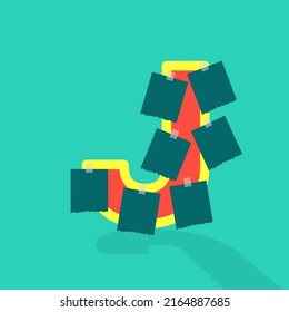 Sticky paper or image space on the letter J. photo collage and fun sticker paper letter. Frames for clipping masks are available in the vector file. Template for photo album.