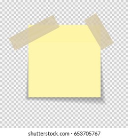Sticky Paper Note on Transparent Background  Vector Illustration EPS10