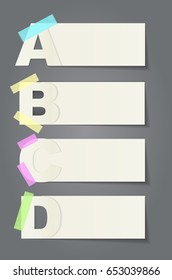 Sticky Paper Notes Pack Collection Set  Vector Illustration EPS10