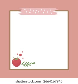 Planejador de notas de papel adesivo. Ilustração realista de vetor. Coleção de notas adesivas com cantos e sombras enroladas. Notas pegajosas com um tema de tomate.