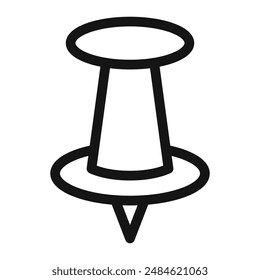 marca de icono de alfiler adhesivo en estilo relleno
