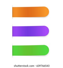 Sticky reminder notes realistic colored papers stick paper office sheets 