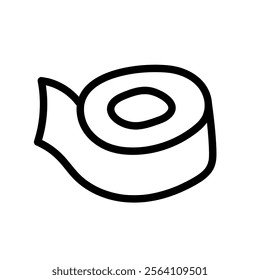 Sticky tape. Black and white illustration, hand drawn coloring.