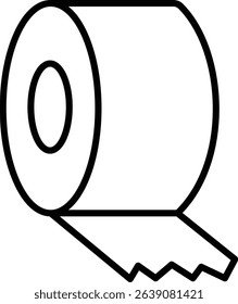 sticky tape icon, a roll of toilet paper icon