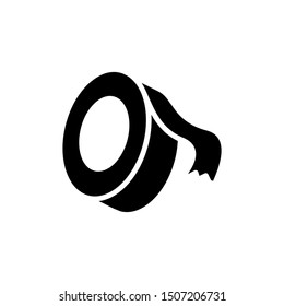 Sticky Tape Icon , Template Logo Business Tape Element Professional Design Emblem Isolated Illustration , Classic Best Company Outline Solid Background White
