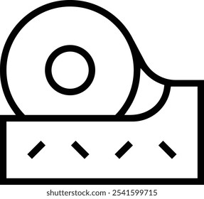 sticky tape icon. Thin linear style design isolated on white background