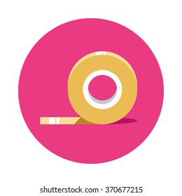 Sticky tape in retro colors. Flat image illustration