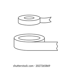 Sticky tape set. Isolated vector clipart.